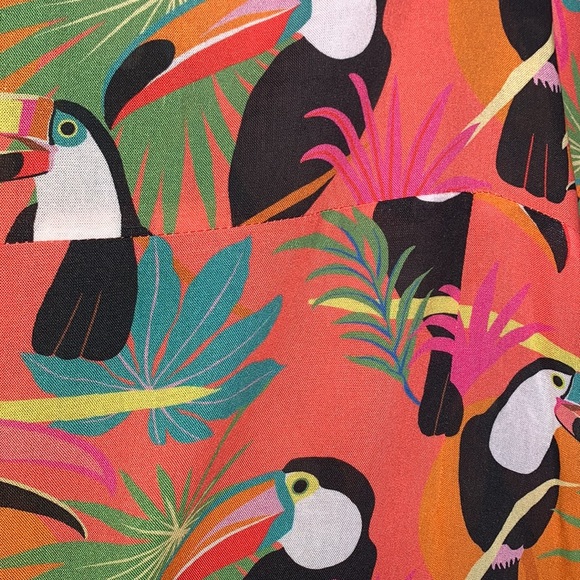 FARM RIO | x Anthropologie Toucans Print Wrap Maxi Dress Medium - Picture 16 of 17